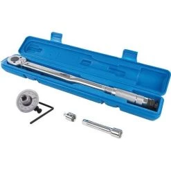 SILVERLINE CLE DYNAMOMETRIQUE 1/2 + CLE DE SERRAGE ANGULAIRE 1/2 + ACCESSOIRES