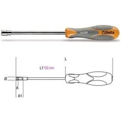 BETA Tournevis à Douille 6 Pans 4 Mm Série Longue - 943BX - 10 - 6 Pans