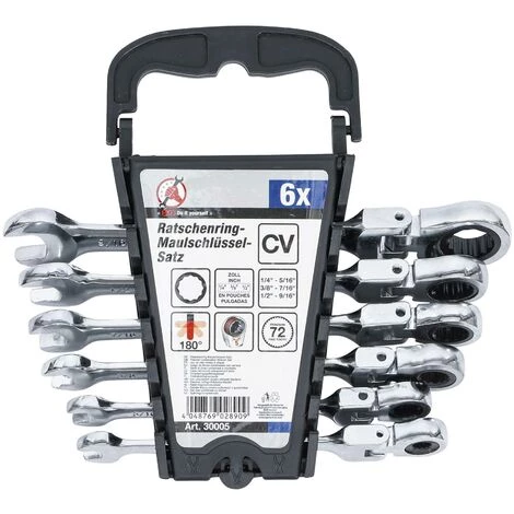 BGS TECHNIC JEU DE 6 CLES MIXTES US (COTES AUX POUCES) ARTICULEES FLEXIBLES 3 BGS TECHNIC JEU DE 6 CLES MIXTES US (COTES AUX POUCES) ARTICULEES FLEXIBLES