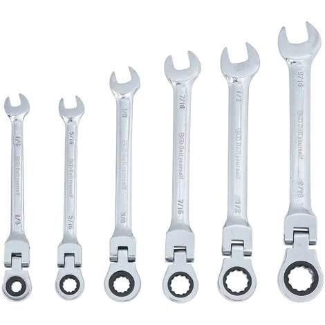 BGS TECHNIC JEU DE 6 CLES MIXTES US (COTES AUX POUCES) ARTICULEES FLEXIBLES 4 BGS TECHNIC JEU DE 6 CLES MIXTES US (COTES AUX POUCES) ARTICULEES FLEXIBLES – Image 2