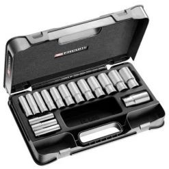 Coffret Douilles 1/2 Longues 12 Pans Métriques FACOM - 16 Pièces - S.404AE