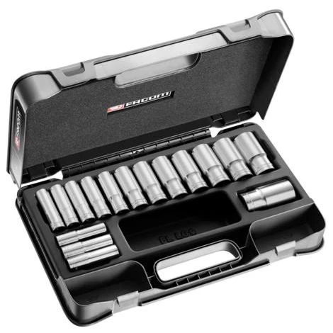 Coffret Douilles 1/2 Longues 12 Pans Métriques FACOM - 16 Pièces - S.404AE 3 Coffret Douilles 1/2 Longues 12 Pans Métriques FACOM - 16 Pièces - S.404AE