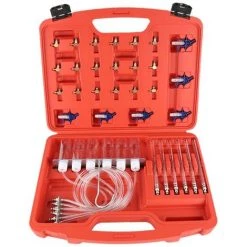 OOBEST Testeur D'Etancheite Kit Diagnostique Testeur Injecteur Carburant Diesel Common Rail 24 Adaptateurs