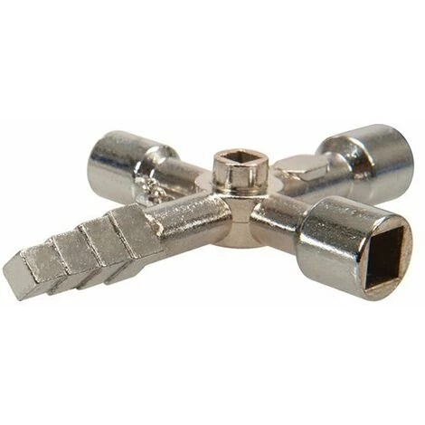 SILVERLINE Clé Multifonction Pour Compteurs - Plat, En Croix, Triangulaire Et Carré 6 SILVERLINE Clé Multifonction Pour Compteurs - Plat, En Croix, Triangulaire Et Carré – Image 4