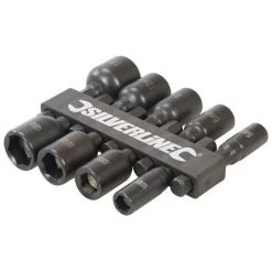 EMBOUTS DE VISSAGE D'ÉCROUS MAGNÉTIQUES, 9 PCS 5 ? 12 MM SILVERLINE 855189