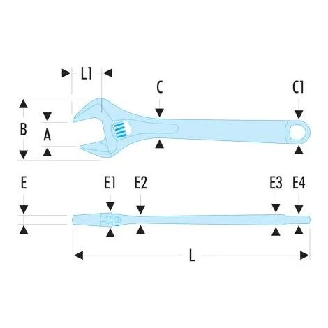 Clé à Molette 12 FACOM Réglage Rapide - Lg.301 Ouv. 41 Mm - 101.12G 5 Clé à Molette 12 FACOM Réglage Rapide - Lg.301 Ouv. 41 Mm - 101.12G – Image 3