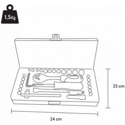 STARK Boîte à Outils Avec Clé à écrou 99 Pièces Tx -Clés et douilles Soldes 15896494 5