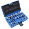 WILTEC Jeu 16 Clés à Douille Denture Multiple Jeu Acier Au Chrome Vanadium Entraînement De 1/2" Coffret -Clés et douilles Soldes 16209366 1