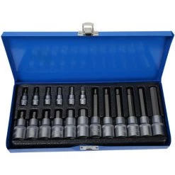 WILTEC Jeu De Douilles à Six Pans Creux 18 Pièces En Acier Chrome Vanadium Avec Entraînement 1/2" Et 1/4 -Clés et douilles Soldes 16296579 3