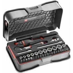 Coffret 37 Pièces Avec Cliquet Et Douilles 1/4'' 6 Pans FACOM 467BF.JP10