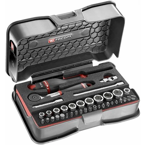 Coffret 37 Pièces Avec Cliquet Et Douilles 1/4'' 6 Pans FACOM 467BF.JP10 3 Coffret 37 Pièces Avec Cliquet Et Douilles 1/4'' 6 Pans FACOM 467BF.JP10