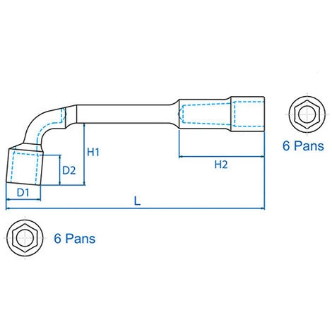 KING TONY Clé à Pipe Débouchée 6 X 6 Pans - 25 Mm L. 275 Mm 5 KING TONY Clé à Pipe Débouchée 6 X 6 Pans - 25 Mm L. 275 Mm – Image 3