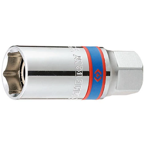 KING TONY Douille Magnétique Pour Bougie 6 Pans 1/2" - D. 16 Mm L. 70 Mm 3 KING TONY Douille Magnétique Pour Bougie 6 Pans 1/2" - D. 16 Mm L. 70 Mm