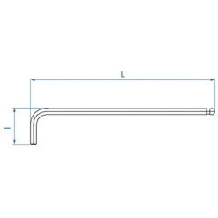 KING TONY Clé Mâle Coudée 6 Pans Longue Métrique à Tête Sphérique 30° - D. 5 Mm L. 118 Mm -Clés et douilles Soldes 17144485 3