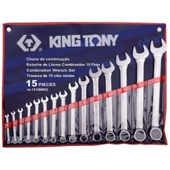 KING TONY Trousse De 15 Clés Mixtes Métriques - 6 à 32 Mm