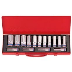 KING TONY Coffret De 15 Douilles Longues Métriques 1/2" - 10 à 32 Mm