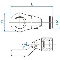 KING TONY Douille CROWFOOT à Tuyauter Articulée à 200° Métrique 3/8" - 12 Mm 7 KING TONY Douille CROWFOOT à Tuyauter Articulée à 200° Métrique 3/8" - 12 Mm -Clés et douilles Soldes 17467739 3