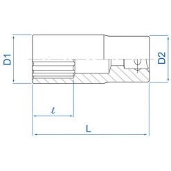 KING TONY Douille Longue Métrique 6 Pans 1/2" - 29 Mm L. 77 Mm -Clés et douilles Soldes 17468151 2