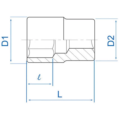 KING TONY Douille Standard En Pouces 6 Pans 1/4" - 9/32" L. 24 Mm 4 KING TONY Douille Standard En Pouces 6 Pans 1/4" - 9/32" L. 24 Mm – Image 2