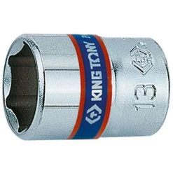 KING TONY Douille Standard Métrique 6 Pans 1/4" - 13 Mm L. 24 Mm