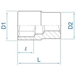 KING TONY Douille Standard Métrique 6 Pans 1/4" - 6 Mm L. 24 Mm -Clés et douilles Soldes 17468402 2