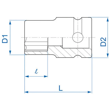 KING TONY Douille à Choc Longue Pour Vis Mâle Torx 1/2" - E18 L. 38 Mm 4 KING TONY Douille à Choc Longue Pour Vis Mâle Torx 1/2" - E18 L. 38 Mm – Image 2