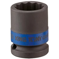 KING TONY Douille à Choc Standard Métrique 12 Pans 1/2" - 18 Mm