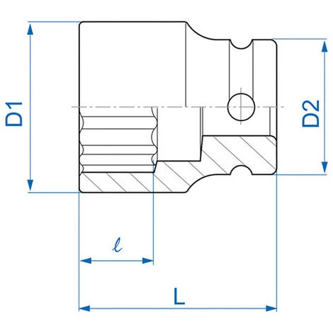 KING TONY Douille à Choc Standard Métrique 12 Pans 1/2" - 19 Mm 4 KING TONY Douille à Choc Standard Métrique 12 Pans 1/2" - 19 Mm – Image 2