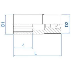 KING TONY Douille Longue Métrique 6 Pans 3/4" - 42 Mm -Clés et douilles Soldes 17874181 2