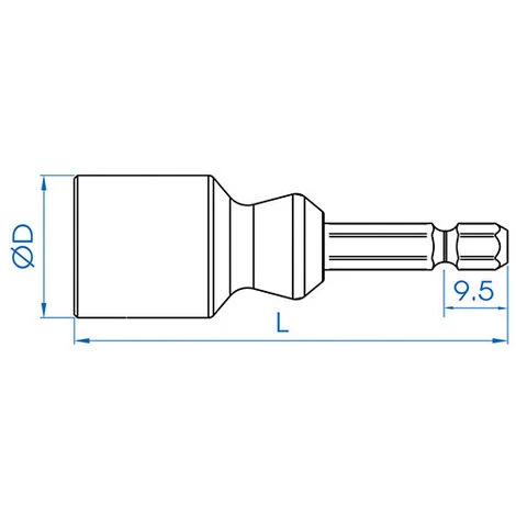 KING TONY Douille Pour Tige Fileté De Diamètre 6 Mm - L. 66 Mm 5 KING TONY Douille Pour Tige Fileté De Diamètre 6 Mm - L. 66 Mm – Image 3