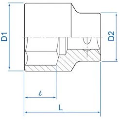 KING TONY Douille Standard Métrique 6 Pans - 46 Mm -Clés et douilles Soldes 17874302 2
