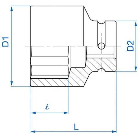 KING TONY Douille à Choc Standard Métrique 6 Pans 1" - 58 Mm 4 KING TONY Douille à Choc Standard Métrique 6 Pans 1" - 58 Mm – Image 2