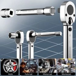 DEUBA Monzana Clé Dynamométrique 1/2" Clef Rotative Avec 3 Embouts Et Boîte Précision Certification TÜV SÜD GS. -Clés et douilles Soldes 18703483 4