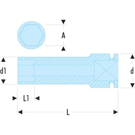 NK.LA - Douilles Impact 3/4" Longues 6 Pans Métriques - NK.24LA - Facom 4 NK.LA - Douilles Impact 3/4" Longues 6 Pans Métriques - NK.24LA - Facom – Image 2