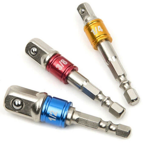 ASUPERMALL 3Pcs / Set Hex Meche Socket Adapter Electric Drive Impact Driver 3 Taille 3 ASUPERMALL 3Pcs / Set Hex Meche Socket Adapter Electric Drive Impact Driver 3 Taille