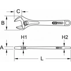 KSTOOLS Clé à molette 8'' -Clés et douilles Soldes 24052256 3