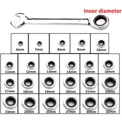 ASUPERMALL Interieure Cle Hexagonale Ouverte Spanner Antideflagrant Flexible Outil Cle A Cliquet Cr-V72, 7Mm -Clés et douilles Soldes 24163468 4