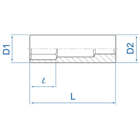 KING TONY Douille Longue Métrique 6 Pans 1/4" - D. 4.5 Mm 4 KING TONY Douille Longue Métrique 6 Pans 1/4" - D. 4.5 Mm – Image 2