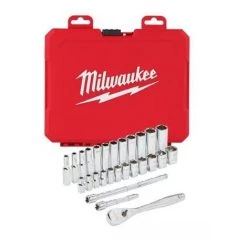 .MILWAUKEE. Set De Douilles Et Clés à Cliquet 1/4 Métriques MILWAUKEE - 28 Pièces - 4932464943