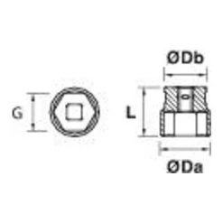 MOB OUTILLAGE DOUILLE 3/8'' 6 PANS STANDARD 10MM MOB - 9211100001--