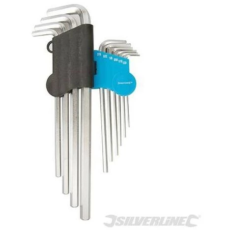 SILVERLINE Clés Hexagonales Impériales Expert, 10 Pcs, 1/18 " - 3/8", 1-18 - 3-8 5 SILVERLINE Clés Hexagonales Impériales Expert, 10 Pcs, 1/18 " - 3/8", 1-18 - 3-8 – Image 3