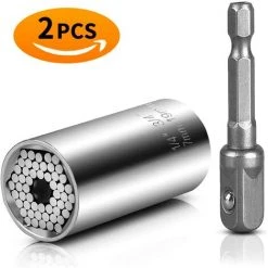 LangRay Clé à Douille Clé Universelle écrou Universel Clé à Douille Universelle Outils à Main Multifonctions Réparation Adaptateur Outils De Réparation Outils Pour Pinces 7-19mm Avec Adaptateur