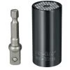HAPPYSHOPPING Manchon Magique Universel 7-19mm + Extension De Boule En Acier 3/8 Noir -Clés et douilles Soldes 29178995 1