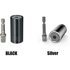 HAPPYSHOPPING Manchon Magique Universel 7-19mm + Extension De Boule En Acier 3/8 Noir -Clés et douilles Soldes 29178995 4