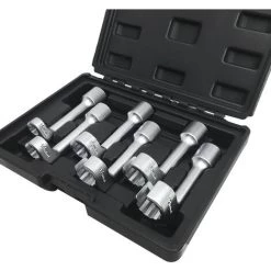 HAPPYSHOPPING 6pc Cle A Douille De Tuyau D'injection De Carburant Cle A Fourche De Type L 1/2 "Dr. 12,14,16,17,18,19mm -Clés et douilles Soldes 29908841 3