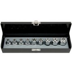 FORCE DOUILLES TORX FEMELLES De E10 à E24 PRESENTEES EN COFFRET