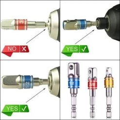 AIDUCHO Lot De 3 Adaptateurs De Douilles à 6 Pans 1/4" 3/8" 1/2" - Adaptateur De Douille - Clé à Douille - Clé à Douille - Kit De Connexion D'extension De Tête Avec Bandes Colorées 11 AIDUCHO Lot De 3 Adaptateurs De Douilles à 6 Pans 1/4" 3/8" 1/2" - Adaptateur De Douille - Clé à Douille - Clé à Douille - Kit De Connexion D'extension De Tête Avec Bandes Colorées -Clés et douilles Soldes 32751606 5
