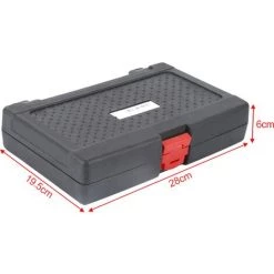 YONGQING Malette Jeu De 12 Clés Mixtes à Cliquet Outils Garage Atelier Acier à Outils Lot Jeu Clé Polygonales Et Plates Trousse De Rangement Noir - Noir-argent -Clés et douilles Soldes 33024826 3