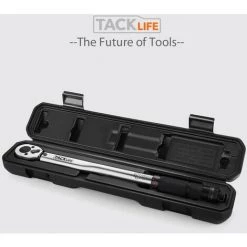 TACKLIFE Clé Dynamométrique, Calibré 3/8" (19-110Nm) Longueur De 37.5cm Avec Certification, Convertisseur De Couple, Adaptateur, Barre D'extension En Coffret HTW1B -Clés et douilles Soldes 33981957 4