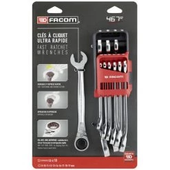 Jeu De 10 Clés Mixtes à Cliquet Rapides En Etui Pocket 8 En 1 FACOM 467BR.JP10PB -Clés et douilles Soldes 34599468 3